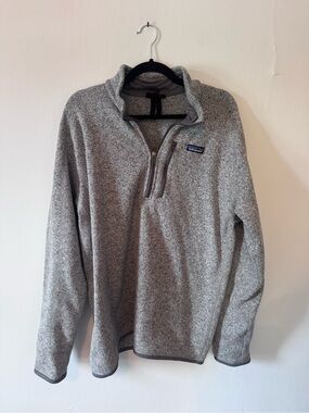Patagonia Better Sweater Gray Quarter-Zip Fleece Pullover – men’s XL